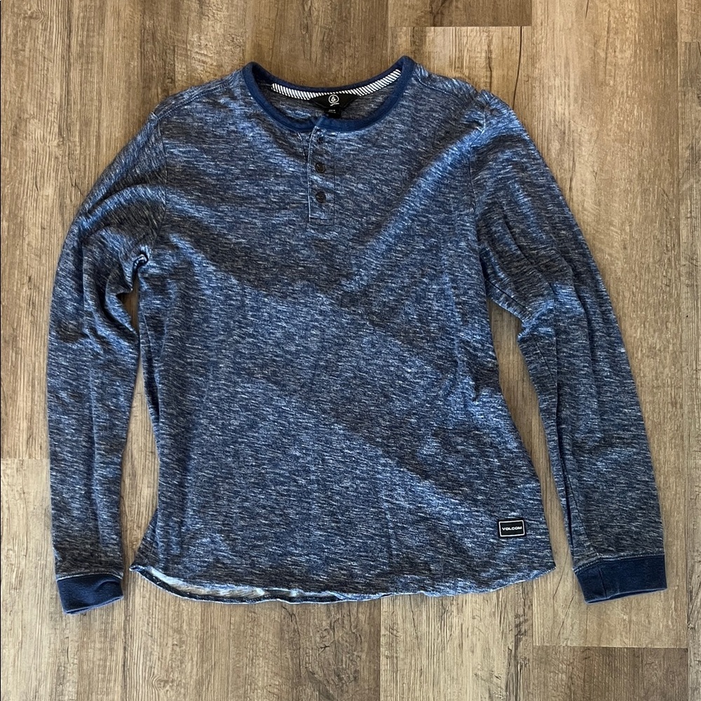 Volcom Navy Heathered Crew Neck